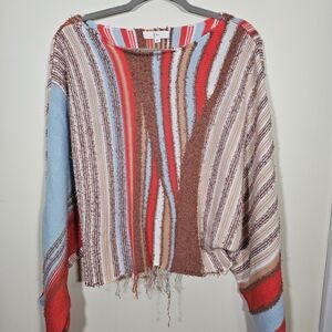 Klesis Baja Striped Crop Sweater.